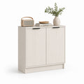Buffet de salle à manger beige en MDF rectangulaire à 2 portes 100 x 40 x 90 cm